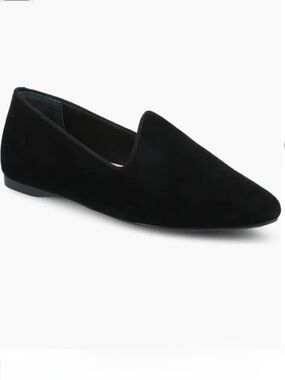 BIRDIES The Heron Black Velvet Flat Loafers